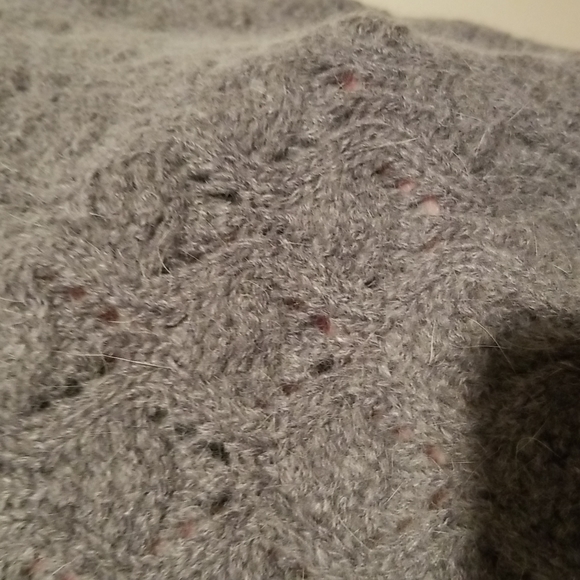 NWOT Cynthia Rowley size L long body, short sleeve sweater medium gray - Picture 7 of 7